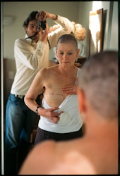 This was the first time I saw Mum’s scar. She’d offered to show me before but I didn’t think I was ready to look. On this day I finally asked her if I could photograph it. She pulled down her singlet for me. It was hard to look at it, I just lifted my camera and absently snapped a few frames. I would contemplate the photographs later, think about what I saw in them in my own time.