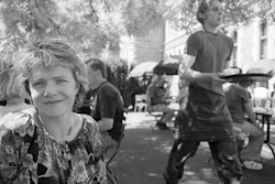 It’s like how music – a particular song – can take you back to a time and you remember things. I think places can do that too. And the Arts Centre – specifically Le Café – is a place I’ve always gone back to. I remember the first time I ever went there. It was with Michael, my flatmate, and I think there were a couple of others. They may have been friends of his or perhaps friends of ours from training college – it would have been my first year at college. Anyway, it was exciting. We’d been to the Court Theatre and I thought it was amazing. I’d never been anywhere like it, the whole atmosphere. And the people who were there, I don’t know if you’d call them bohemian or arty – perhaps it was simply that they weren’t the sort of sports-mad people I’d grown up with in Hornby. Whoever they were, they were totally different than anything I’d known before. I was always there after that. I loved it. In those days they would have a fire burning in the winter, so it was warm and we would sit around and smoke and talk about life and travel and all the things we might do. There was the prospect of things that you might not have thought of before. I suppose difference is always exciting. Certainly it was different from anything I’d seen before and it helped me realise there was more out there than I’d perhaps imagined. All these years later it’s still the place I go back to. My brother used to have me on that if he came around home on the weekends and we weren’t there, he’d find us at Le Café. These days you’re more likely to find my husband and me outside under the trees, it’s easier with the kids. My dad used to say that I had a chair there with my name on it, and one day I found the kids looking for the chair. I suppose it’s nice to know that some things in your life are fairly constant, that they haven’t changed too much. I’d be quite upset if the place disappeared or if they made it different in some way. There are some things you just want to stay the same. It’s been a long time now since I’ve seen some of those people I used to meet here. I sometimes wonder if any of us ever did the things we dreamed of. It would be fun to catch up and swap a few stories, see if any of those things ever became a reality.